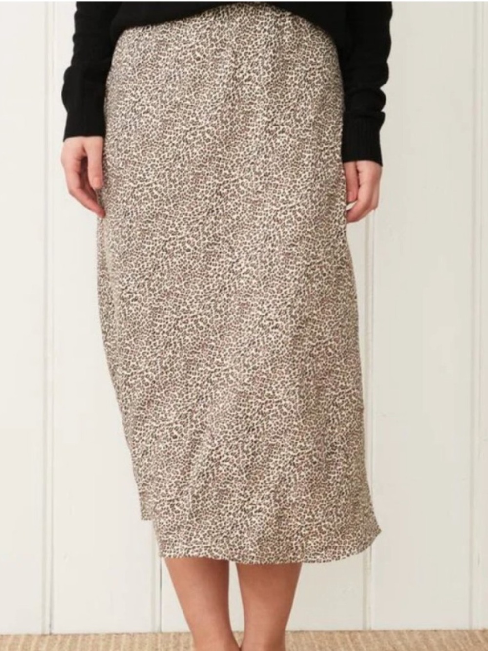 Jenni Kayne Leopard Print Slip Skirt